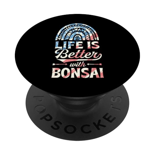 Das Leben ist besser mit Bonsai Bohemian Rainbow Trendy Boho PopSockets Klebender PopGrip Das Leben ist besser mit Bonsai Bohemian Rainbow Trendy Boho PopSockets Klebender PopGrip von Buddhist Zen Garden Outdoor Bonsai Tree Art Merch