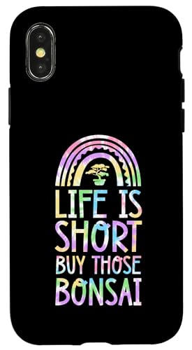 Das Leben ist kurz, kaufen Sie diese Bonsai Bohemian Rainbow Boho-Bonsai Hülle für iPhone X/XS Das Leben ist kurz, kaufen Sie diese Bonsai Bohemian Rainbow Boho-Bonsai Hülle für iPhone X/XS von Buddhist Zen Garden Outdoor Bonsai Tree Art Merch