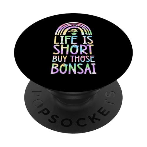 Das Leben ist kurz, kaufen Sie diese Bonsai Bohemian Rainbow Boho-Bonsai PopSockets Klebender PopGrip Das Leben ist kurz, kaufen Sie diese Bonsai Bohemian Rainbow Boho-Bonsai PopSockets Klebender PopGrip von Buddhist Zen Garden Outdoor Bonsai Tree Art Merch