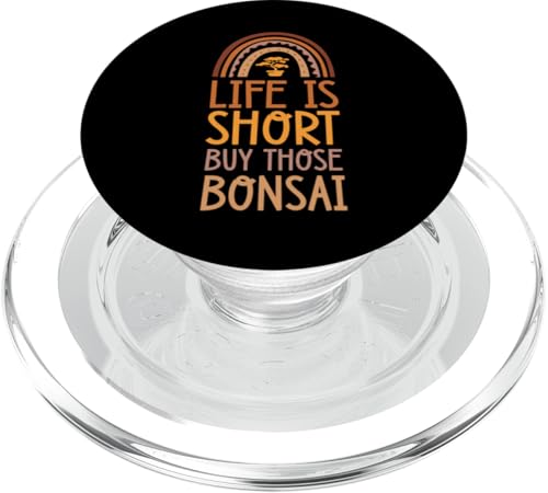 Das Leben ist kurz, kaufen Sie diese Bonsai Bohemian Rainbow Boho-Bonsai PopSockets PopGrip für MagSafe Das Leben ist kurz, kaufen Sie diese Bonsai Bohemian Rainbow Boho-Bonsai PopSockets PopGrip für MagSafe von Buddhist Zen Garden Outdoor Bonsai Tree Art Merch