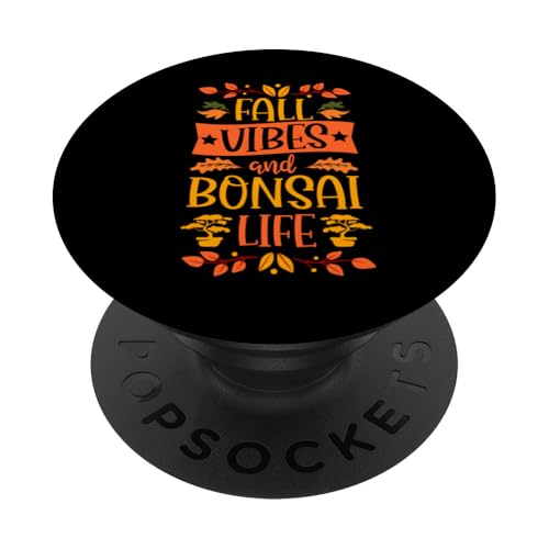 Herbststimmungen und Bonsai-Leben, Erntedankfest, Herbstblätter PopSockets Klebender PopGrip von Buddhist Zen Garden Outdoor Bonsai Tree Art Merch