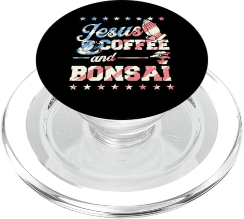 Jesus Kaffee und Bonsai PopSockets PopGrip für MagSafe Jesus Kaffee und Bonsai PopSockets PopGrip für MagSafe von Buddhist Zen Garden Outdoor Bonsai Tree Art Merch