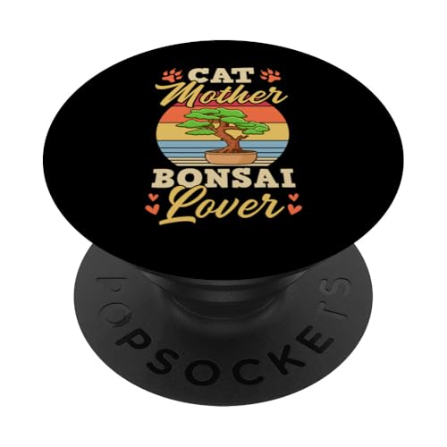 Katzenmutter Bonsai Liebhaber PopSockets Klebender PopGrip Katzenmutter Bonsai Liebhaber PopSockets Klebender PopGrip von Buddhist Zen Garden Outdoor Bonsai Tree Art Merch