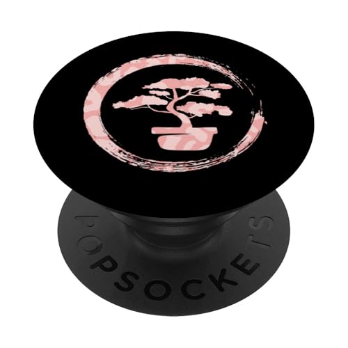 Minimalistischer japanischer Bonsai-Gärtner, traditioneller Bonsai-Baum PopSockets Klebender PopGrip von Buddhist Zen Garden Outdoor Bonsai Tree Art Merch