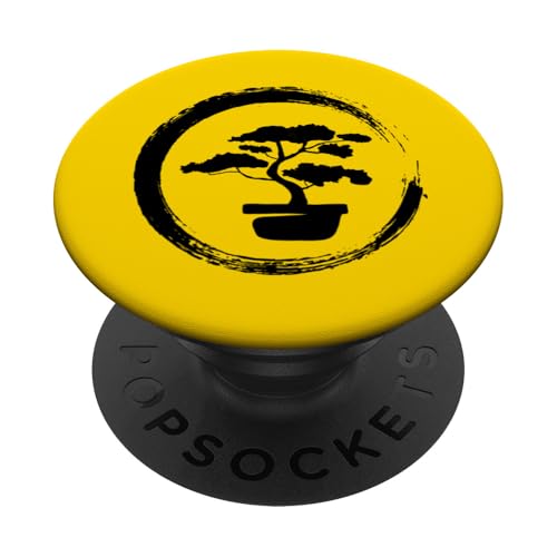 Minimalistischer japanischer Bonsai-Gärtner, traditioneller Bonsai-Baum PopSockets Klebender PopGrip von Buddhist Zen Garden Outdoor Bonsai Tree Art Merch