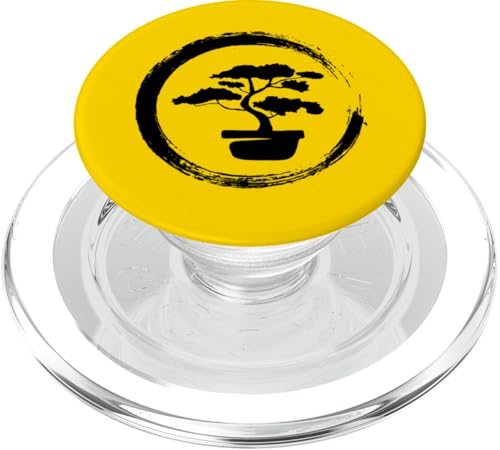 Minimalistischer japanischer Bonsai-Gärtner, traditioneller Bonsai-Baum PopSockets PopGrip für MagSafe von Buddhist Zen Garden Outdoor Bonsai Tree Art Merch