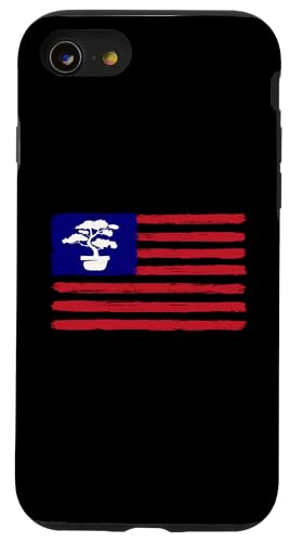 Patriotische amerikanische Flagge, Bonsai-Gärtner, 4. Juli, USA Hülle für iPhone SE (2020) / 7 / 8 von Buddhist Zen Garden Outdoor Bonsai Tree Art Merch