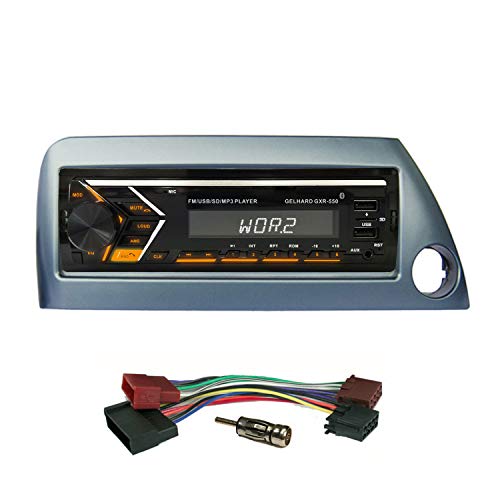 AUTORADIO mit USB SD MP3 Bluetooth UKW RDS kompatibel mit Ford KA 1996>2008 / Blende blau-metallic von Buddytec