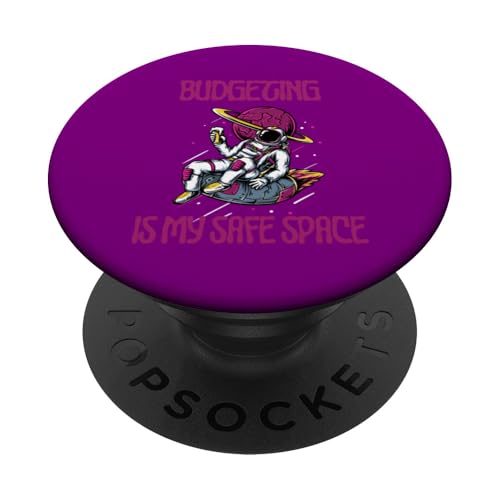 Budgetierung ist mein sicherer Raum, Astronaut PopSockets Klebender PopGrip von Budgeting Stuff