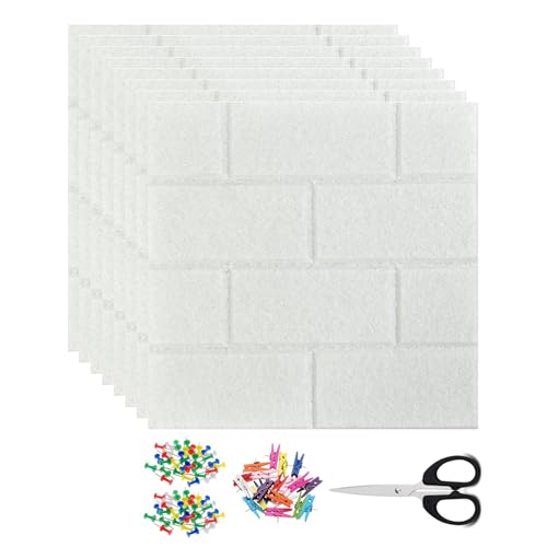 Filz Pinnwand, 8 Stück Große Filzboard Selbstklebend, 20x20cm Memotafeln Memo Boards Mit 50 Pinnnadeln,Filztafel, Korkwand Wanddekoration Für Büro, Küche, Schule Filz Pinnwand, 8 Stück Große Filzboard Selbstklebend, 20x20cm Memotafeln Memo Boards Mit 50 Pinnnadeln,Filztafel, Korkwand Wanddekoration Für Büro, Küche, Schule von Buerfu
