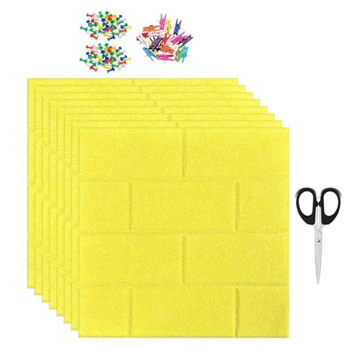 Filz Pinnwand, 8 Stück Große Filzboard Selbstklebend, 20x20cm Memotafeln Memo Boards Mit 50 Pinnnadeln,Filztafel, Korkwand Wanddekoration Für Büro, Küche, Schule Filz Pinnwand, 8 Stück Große Filzboard Selbstklebend, 20x20cm Memotafeln Memo Boards Mit 50 Pinnnadeln,Filztafel, Korkwand Wanddekoration Für Büro, Küche, Schule von Buerfu