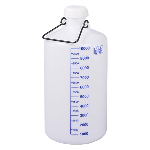Bürkle HDPE Vorratsflasche mit Gewindestutzen, 10L Kapazität, 206mm Durchmesser, 427mm Höhe von Bürkle