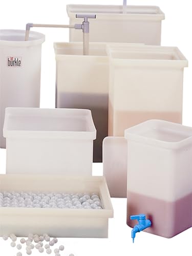 Bürkle Labo-Plast LDPE Rechteckbehälter, Wandstärke 5mm, 56L Kapazität, Transparent, 315mm Länge, 315mm Breite, 635mm Höhe Bürkle Labo-Plast LDPE Rechteckbehälter, Wandstärke 5mm, 56L Kapazität, Transparent, 315mm Länge, 315mm Breite, 635mm Höhe von Bürkle