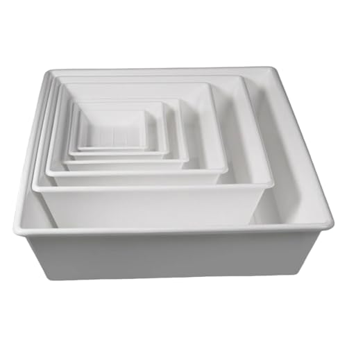 Bürkle Polypropylen Laborschalen/Auffangwannen Set, 0.5-39L Kapazität, Weiß, 6 Teilig von Bürkle
