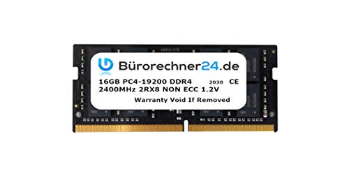 Bürorechner24.de 16GB DDR4 SODIMM Laptop-RAM | PC4-19200 | 2400MHz 2RX8 | Non ECC | 1,2V von Bürorechner24.de