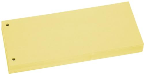 Trennstreifen gelb, Sondermaß 105x228cm, 190g/qm Karton, gelocht von Büroring