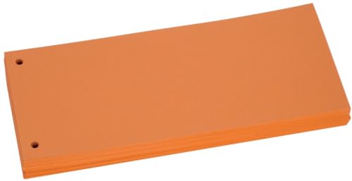 Trennstreifen orange, Sondermaß 105x228cm, 190g/qm Karton, gelocht von Büroring