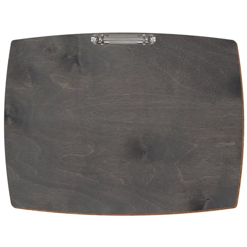 Bütic Holz Ringbuchbrett konvexe Form - für DIN A3 A4 A5 aus 3mm Birkensperrholz und mit widerstandsfähigem Klarlack versiegelt, Format:A3 quer, Farbe:Grau von Bütic GmbH