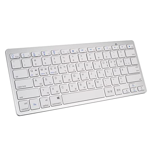 Bluetooth Tastatur für iPad 10.2, iPad 8/7/6/5/4/3/2,iPad Air 4/3/2/1,iPad Pro 10.5,iPad Pro 12.9,iPad Mini Serie und iPhone Handy,Disposition Allemande QWERTZ et coréenne, German/Korean von Bueuwe