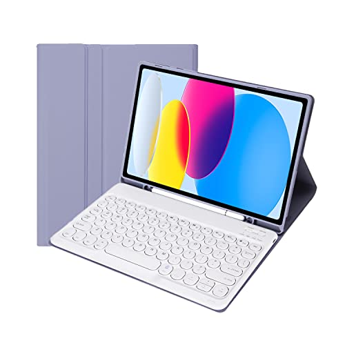 Bueuwe Tastatur Hülle für Samsung Galaxy Tab A9+ 11 Zoll 2023 (SM-X210/X216/X218), Abnehmbare Bluetooth-Tastatur Mit Stifthalter,Lila von Bueuwe