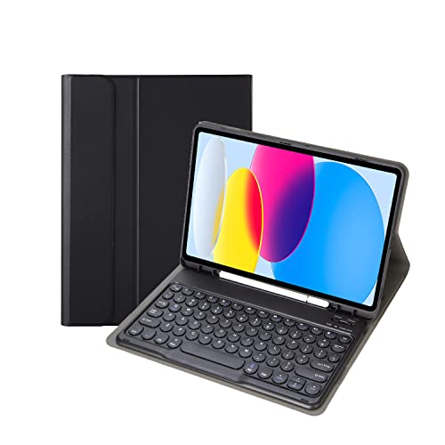 Bueuwe Tastatur Hülle für Samsung Galaxy Tab A9+ 11 Zoll 2023 (SM-X210/X216/X218), Abnehmbare Bluetooth-Tastatur Mit Stifthalter,Schwarz von Bueuwe