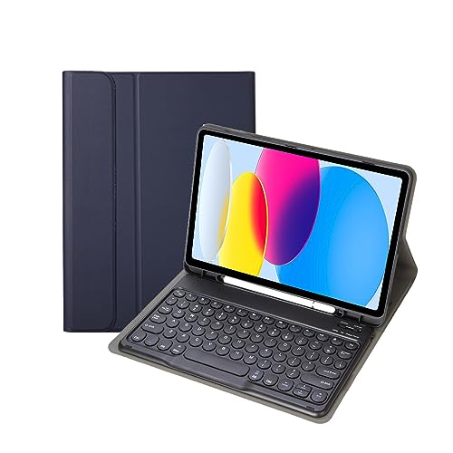 Bueuwe Tastatur Hülle für Samsung Galaxy Tab S6 Lite 10.4" 2022/2020, QWERTY-Englisch-Layout, Schlanke Standabdeckung, Abnehmbare Kabellose Bluetooth-Tastatur,Schwarz von Bueuwe