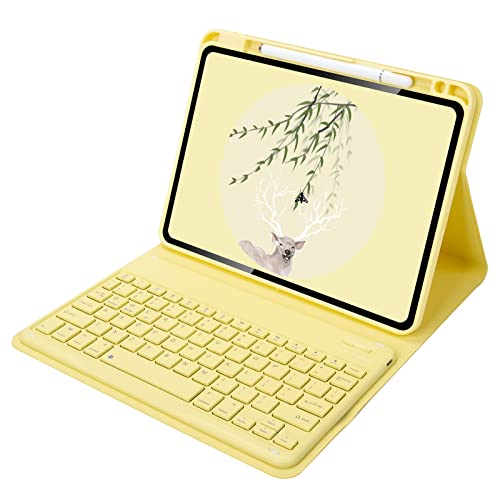 Bueuwe Tastatur hülle für iPad 6. Gen (2018), iPad 5. Gen (2017), iPad Air 2, iPad Air, iPad Pro 9,7 Zoll, abnehmbare Bluetooth-Tastatur mit Stifthalter,Gelb von Bueuwe