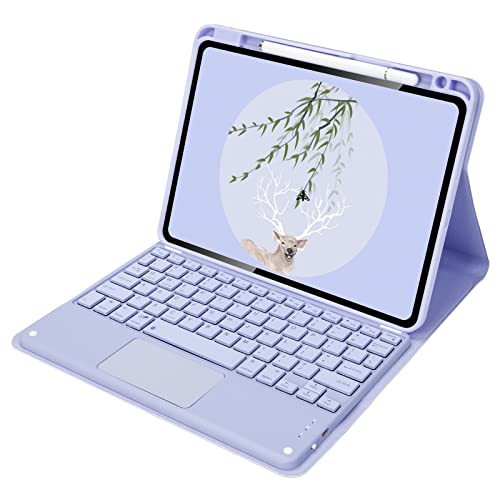 Bueuwe Tastatur hülle für iPad 6. Gen (2018), iPad 5. Gen (2017), iPad Air 2, iPad Air, iPad Pro 9,7 Zoll, abnehmbare Bluetooth-Tastatur mit Stifthalter,Purple with touchpad von Bueuwe