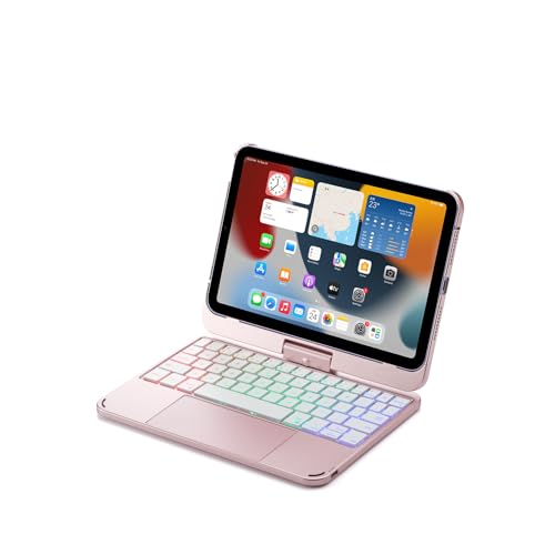 Bueuwe Tastatur hülle für iPad mini 7 A17 Pro/Mini 6. Generation, 360° drehbares Touchpad und 7-Farben-Hintergrundbeleuchtungstastatur,Rosa Bueuwe Tastatur hülle für iPad mini 7 A17 Pro/Mini 6. Generation, 360° drehbares Touchpad und 7-Farben-Hintergrundbeleuchtungstastatur,Rosa von Bueuwe