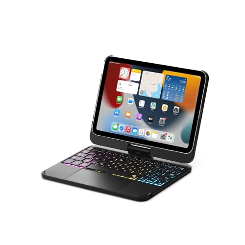 Bueuwe Tastatur hülle für iPad mini 7 A17 Pro/Mini 6. Generation, 360° drehbares Touchpad und 7-Farben-Hintergrundbeleuchtungstastatur,Schwarz Bueuwe Tastatur hülle für iPad mini 7 A17 Pro/Mini 6. Generation, 360° drehbares Touchpad und 7-Farben-Hintergrundbeleuchtungstastatur,Schwarz von Bueuwe