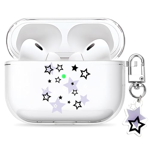 Buewutiry Kompatibel mit Airpods Pro 2. Generation Schutzhülle – niedlicher Stern Kawaii für Airpods Pro mit Schlüsselanhänger Buewutiry Kompatibel mit Airpods Pro 2. Generation Schutzhülle – niedlicher Stern Kawaii für Airpods Pro mit Schlüsselanhänger von Buewutiry