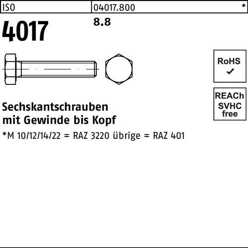 10 Stk. Bufab Sechskantschraube ISO 4017 VG M16x 320 8.8 1 Stück 10 Stk. Bufab Sechskantschraube ISO 4017 VG M16x 320 8.8 1 Stück von Bufab