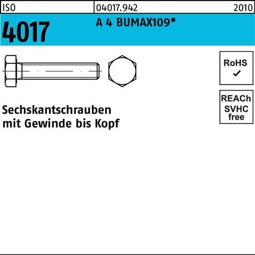 100 Stk. Bufab Sechskantschraube ISO 4017 VG M6x 16 A 4 BUMAX109 100 Stück 100 Stk. Bufab Sechskantschraube ISO 4017 VG M6x 16 A 4 BUMAX109 100 Stück von Bufab