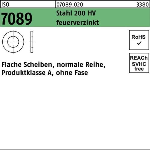 100 Stk. Bufab Unterlegscheibe ISO 7089 o.Fase 27 Stahl 200 HV feuerverz. 100 100 Stk. Bufab Unterlegscheibe ISO 7089 o.Fase 27 Stahl 200 HV feuerverz. 100 von Bufab
