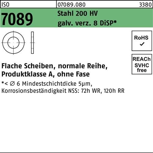 200 Stk. Bufab Unterlegscheibe ISO 7089 o.Fase 24 Stahl 200 HV galv.verz. 8 DiSP 200 Stk. Bufab Unterlegscheibe ISO 7089 o.Fase 24 Stahl 200 HV galv.verz. 8 DiSP von Bufab