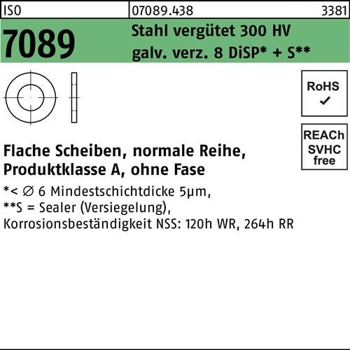 200 Stk. Bufab Unterlegscheibe ISO 7089 o.Fase 8 Stahl 200 HV galv.verz. 8 200 Stk. Bufab Unterlegscheibe ISO 7089 o.Fase 8 Stahl 200 HV galv.verz. 8 von Bufab