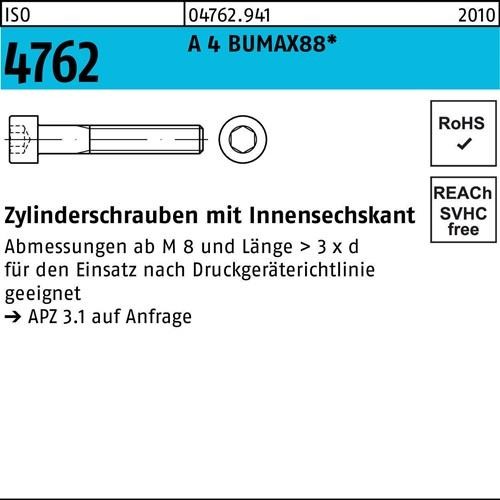 200 Stk. Bufab Zylinderschraube ISO 4762 Innen-6kt M4x 12 A 4 BUMAX88 200 Stück 200 Stk. Bufab Zylinderschraube ISO 4762 Innen-6kt M4x 12 A 4 BUMAX88 200 Stück von Bufab