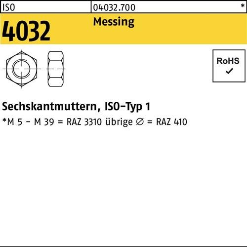 25 Stk. Bufab Sechskantmutter ISO 4032 M20 Messing 25 Stück 040327000200000 25 Stk. Bufab Sechskantmutter ISO 4032 M20 Messing 25 Stück 040327000200000 von Bufab