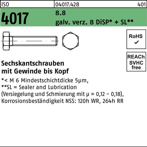 25 Stk. Bufab Sechskantschraube ISO 4017 VG M16x 100 8.8 galv.verz. 8 DiSP+SL 25 25 Stk. Bufab Sechskantschraube ISO 4017 VG M16x 100 8.8 galv.verz. 8 DiSP+SL 25 von Bufab