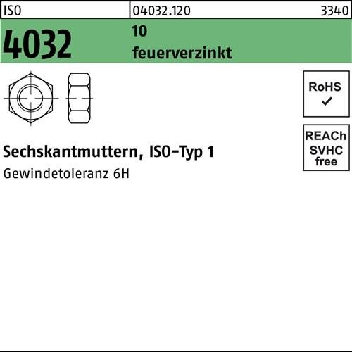 50 Stk. Bufab Sechskantmutter ISO 4032 M24 10 feuerverz. 50 Stück 50 Stk. Bufab Sechskantmutter ISO 4032 M24 10 feuerverz. 50 Stück von Bufab