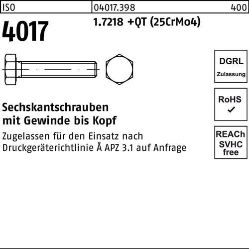 50 Stk. Bufab Sechskantschraube ISO 4017 VG M12x 100 1.7218 +QT (25CrMo4) 50 von Bufab