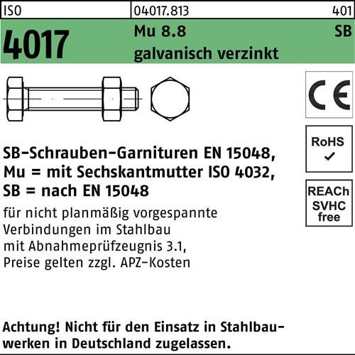 50 Stk. Bufab Sechskantschraube ISO 4017 VG M16x 25 8.8 galv.verz. SB 50 Stück 50 Stk. Bufab Sechskantschraube ISO 4017 VG M16x 25 8.8 galv.verz. SB 50 Stück von Bufab