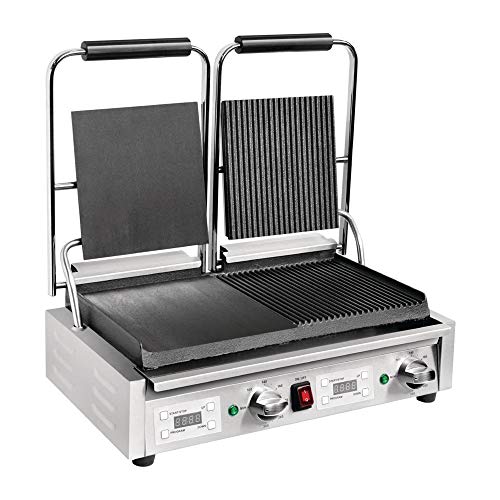 Buffalo FC386 doppelter Kontaktgrill, Glatt/Gerillt Buffalo FC386 doppelter Kontaktgrill, Glatt/Gerillt von Buffalo