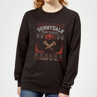 Buffy The Vampire Slayer Sunnydale Pattern Damen Weihnachtspullover – Schwarz - 5XL von Buffy the Vampire Slayer