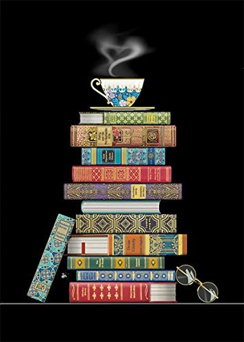 Bug Art Geburtstagskarte (BA-M162) – Buchflor und Teetasse – Folie und geprägte Oberfläche – Jewels-Serie von Bug Art
