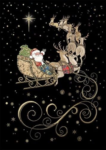 Bug Art Weihnachtskarten, 8 Stück – Santa's Team mit geprägten Foliendetails – umweltfreundlich und recycelbar von Bug Art