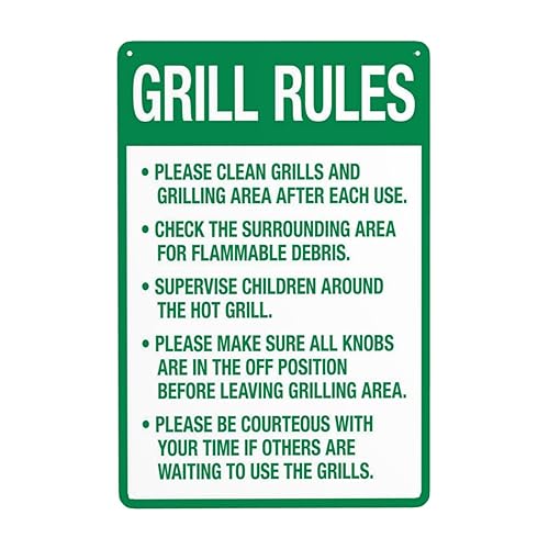 Bugana Aluminium-Grill-Sicherheitsschild, grün, 20,3 x 30,5 cm, funktional/informativ, Wand-/Mastmontage, Warnung/Rasen/Parken Bugana Aluminium-Grill-Sicherheitsschild, grün, 20,3 x 30,5 cm, funktional/informativ, Wand-/Mastmontage, Warnung/Rasen/Parken von Bugana