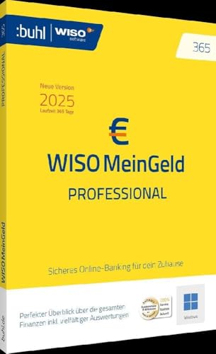 WISO Mein Geld Professional 365 (2025): Sicheres Online-Banking für dein Zuhause (Laufzeit 365 Tage) (Buhl Finance) von Buhl Data (Software)