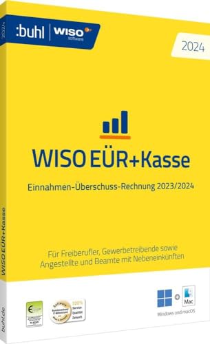 WISO EÜR+Kasse 2024: Einnahmen-Überschuss-Rechnung 2023/2024 für Windows und macOS (WISO Software) von Buhl Data Service