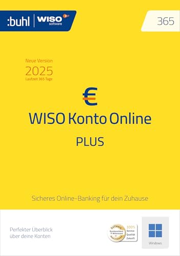 WISO Konto Online Plus 365 (aktuelle Version 2025) | 2025 | PC Aktivierungscode per Email von Buhl Data Service